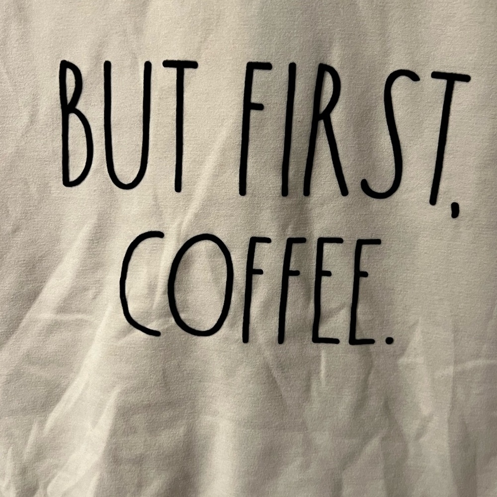 Women’s “ BUT FIRST, COFFEE “ Sweatshirt and drawstring short set - Picture 2 of 8